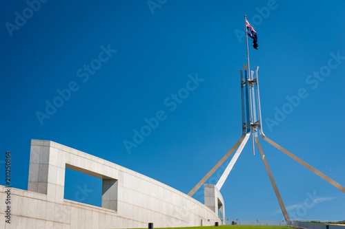 Flag pole	at Parliament House, Canberra ACT Australia