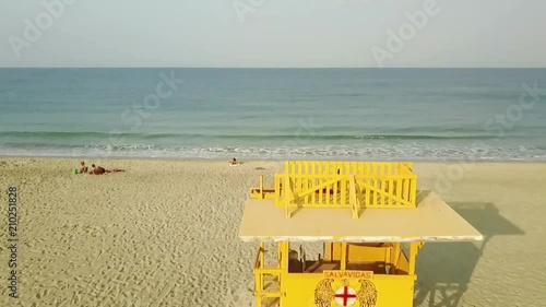 Caseta de salvavidas en la playa de Zicatela photo