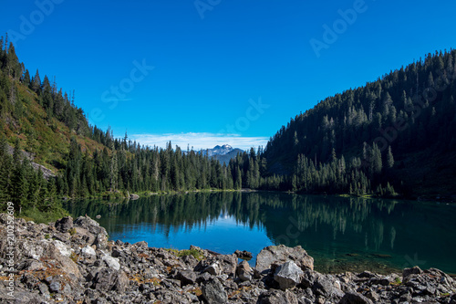 Crystal Clear High Alpine Lake In The Cascade Mountains