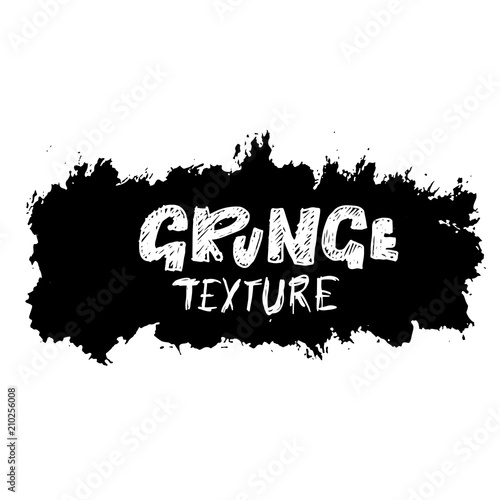 Ink vector dry brush stroke. Vector illustration. Grunge hand drawn watercolor texture. Space for text.