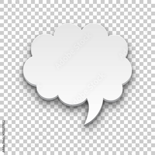 Quote style form cloud transparent background. Empty space for inserting words and sentences. Vector illustration