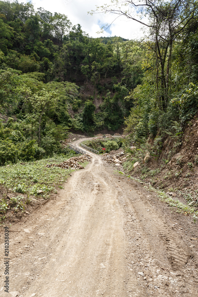 Dirt Road in Chin State, Myanmar Dirt Road in Chin State, Myanmar