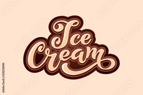 Ice Cream handwritten inscriptions.