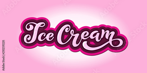 Ice Cream handwritten inscriptions.