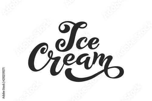 Ice Cream handwritten inscriptions.
