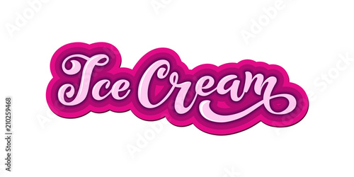 Ice Cream handwritten inscriptions.