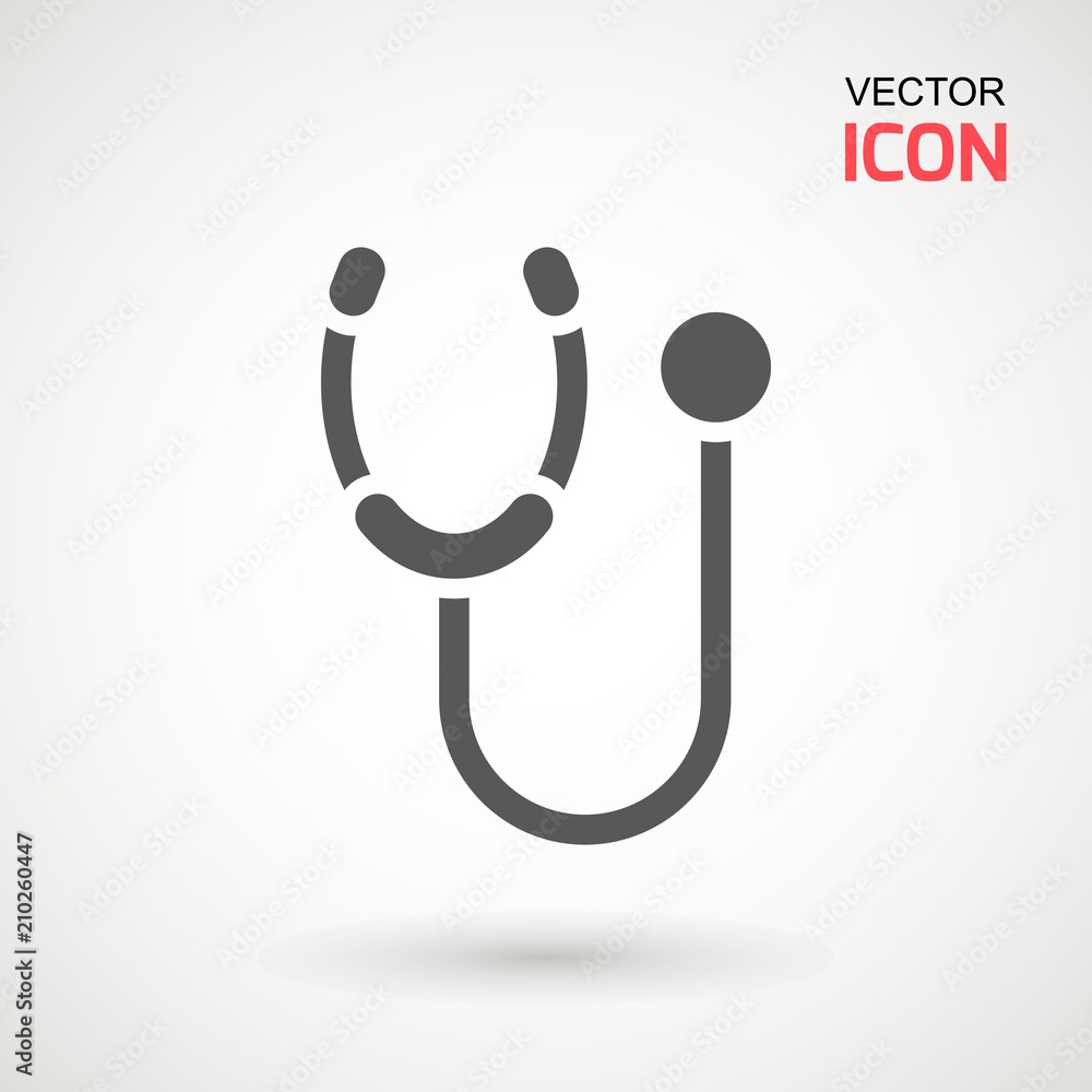 Stethoscope icon in trendy flat style isolated on background. Stethoscope Icon - Medical Health Care Symbol Glyph Vector illustration . Page symbol for your web site design logo, app, UI Stethoscope icon in trendy flat style isolated on background. Stethoscope Icon - Medical Health Care Symbol Glyph Vector illustration . Page symbol for your web site design logo, app, UI