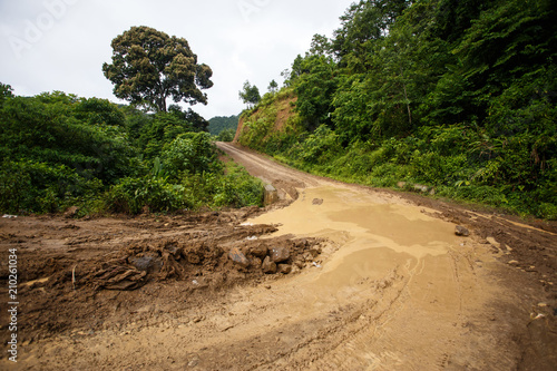 Dirt Road, Chin State, Myanmar photo