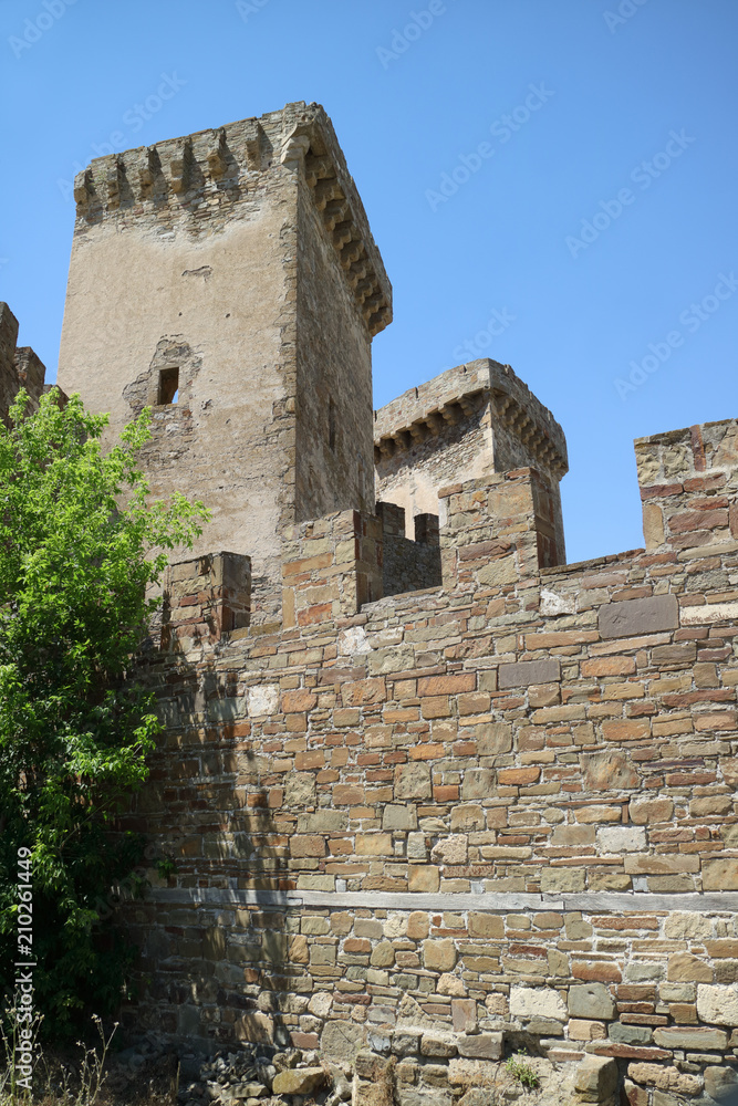 An image of an ancient Genoese fortress.