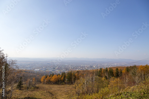 view of the city from the mountain