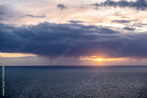 Dramatic clouds above the Atlantic between Wales and Ireland © Lukassek