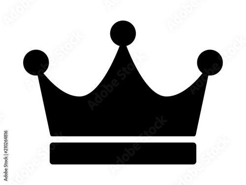 Crown of the king, queen, ruler or crown of royalty flat vector icon for apps and websites