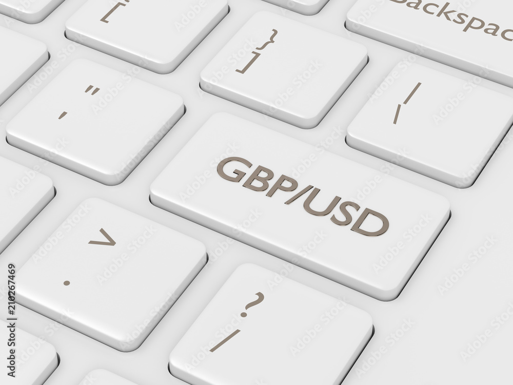 3d render of computer keyboard with pound and dollar button 3d render of computer keyboard with pound and dollar button