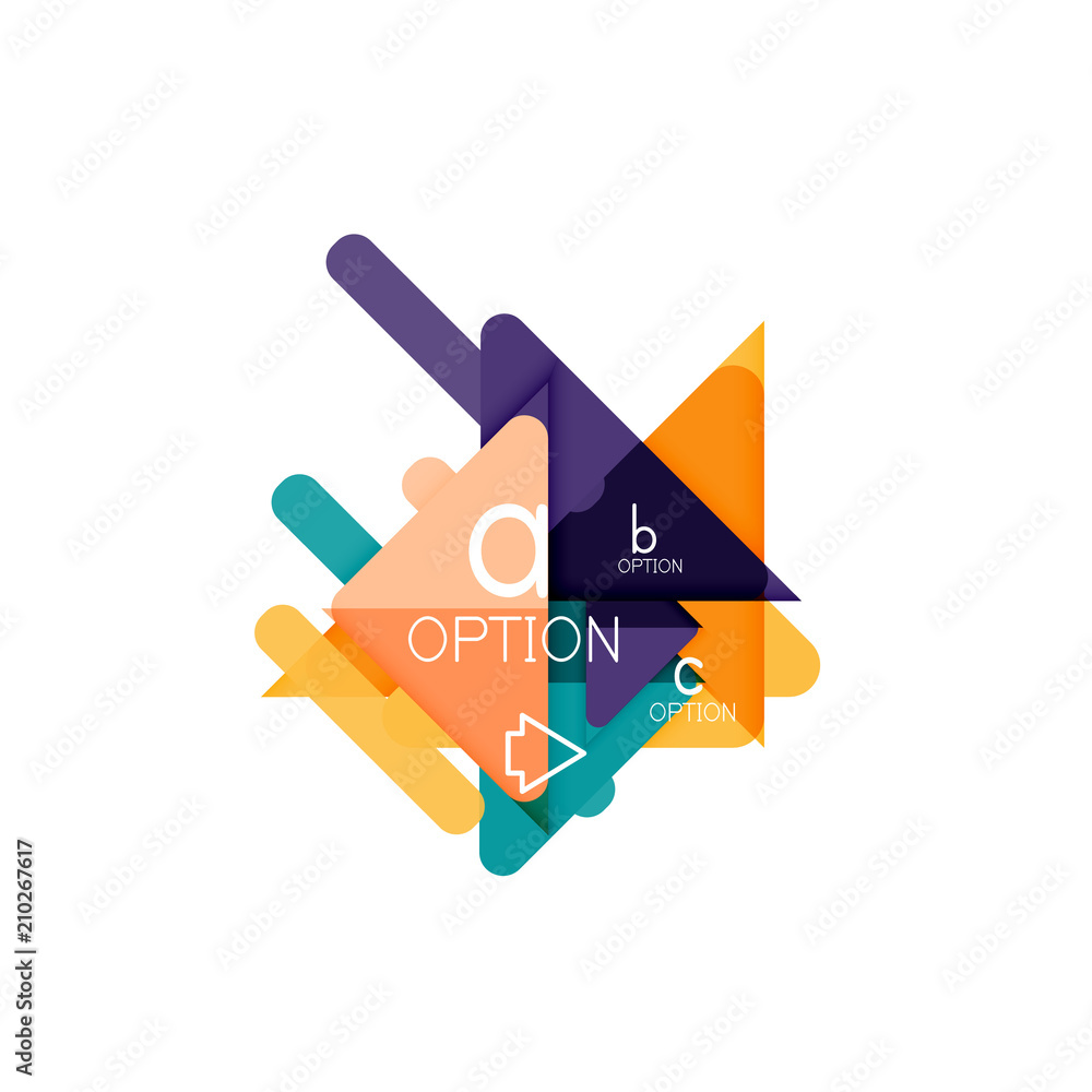 Triangle data visualization design, option infographic layout Triangle data visualization design, option infographic layout