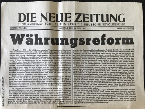 Canvastavla Währungsreform 1948