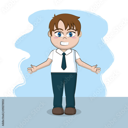 Cute schoolboy cartoon