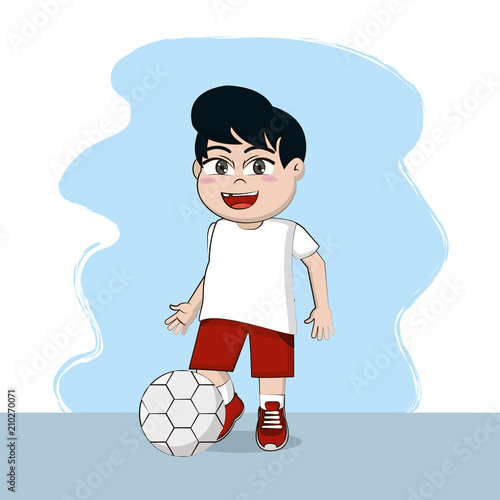 Cute schoolboy cartoon