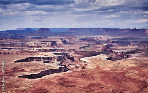Canyonlands National Park, color toned picture, Island in the Sky region, Utah, USA.