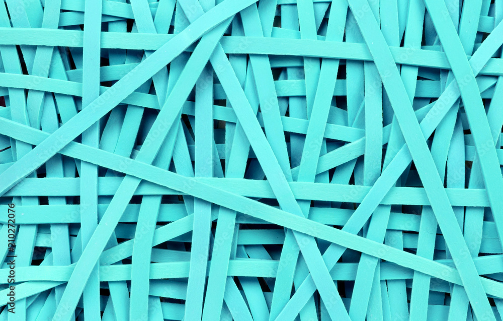 Close view small rubber bands
