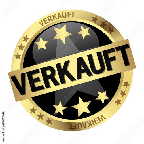 Button with banner Verkauft