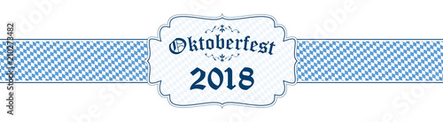 Oktoberfest banner with text Oktoberfest 2018