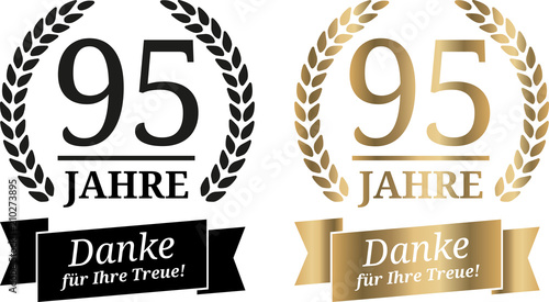 Signet 95 Jahre Gold und Schwarzweiß