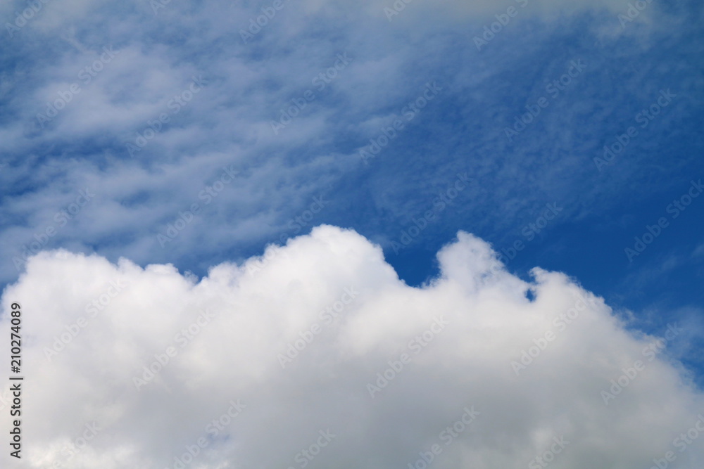 Beautiful blue sky with clouds for background and bright lighting clear on Summer Beautiful blue sky with clouds for background and bright lighting clear on Summer