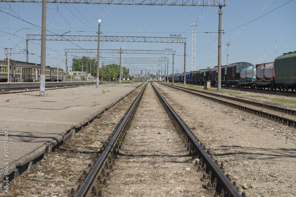 railway tracks in the distance