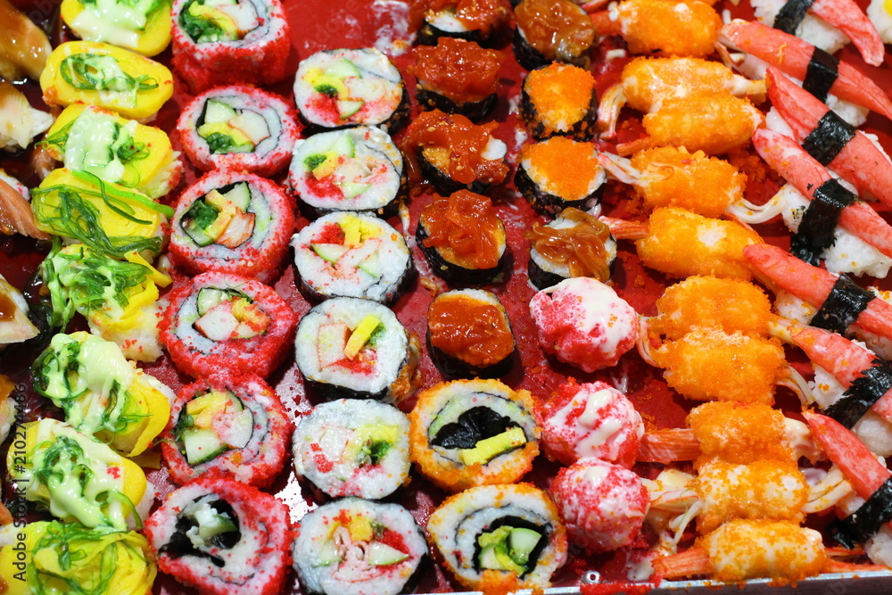Sushi Rolls Background