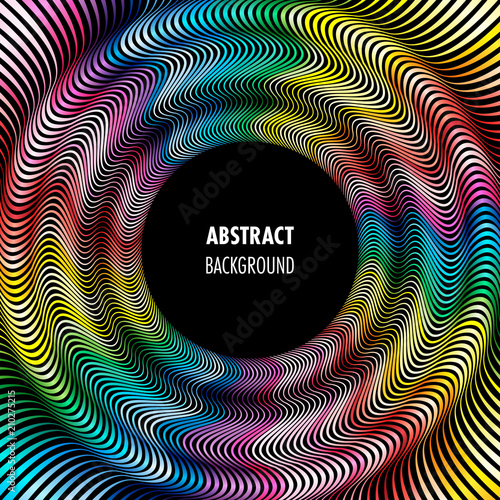 Abstract colorful futuristic wavy background with space for text. Vector Illustration