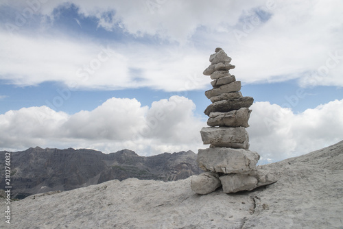 stones on the top of mountain