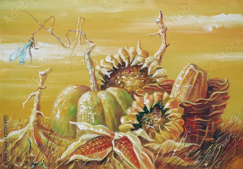 Fototapeta samoprzylepna Grafika Późna jesień. Autor: Nikolay Sivenkov.