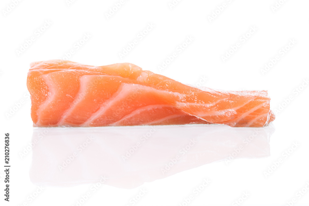 Fresh raw salmon fish isolated on a white Fresh raw salmon fish isolated on a white