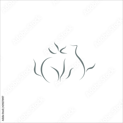 cat dog icon vector