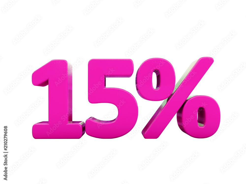 15 Percent Pink Sign 15 Percent Pink Sign