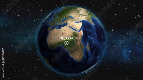 CAMEROON BERTOUA ZOOM IN FROM SPACE photo