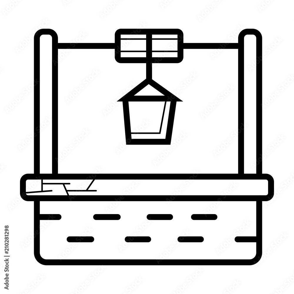 Water well icon vector Water well icon vector