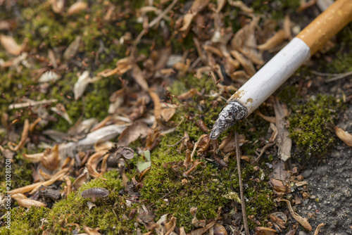 cigarette and ash