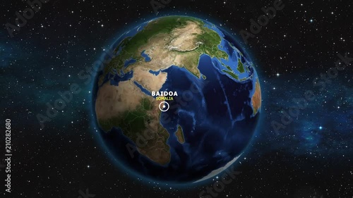 SOMALIA BAIDOA ZOOM IN FROM SPACE photo