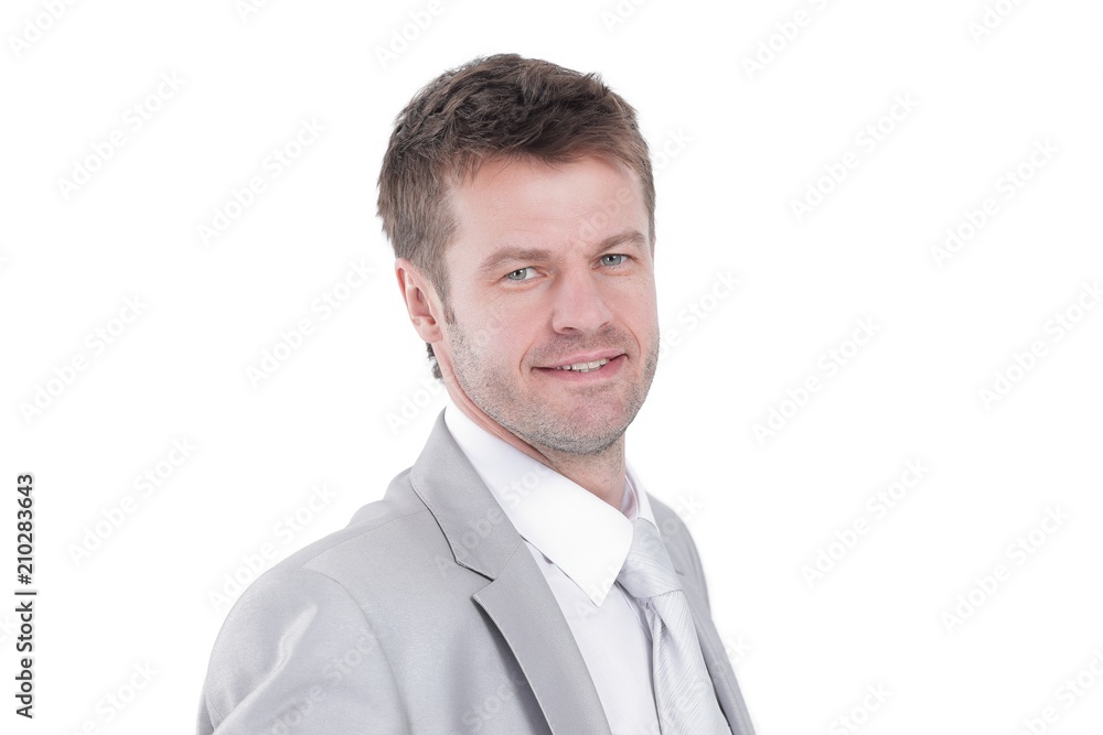 portrait of young businessman in a gray suit. portrait of young businessman in a gray suit.