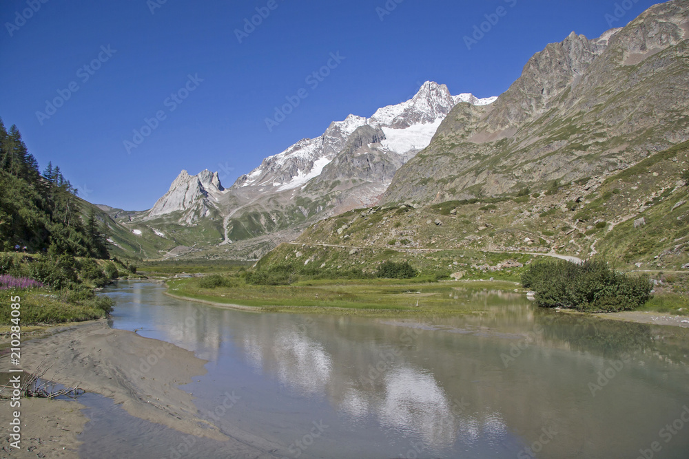 Plakat Im Val Veny am Mont Blanc