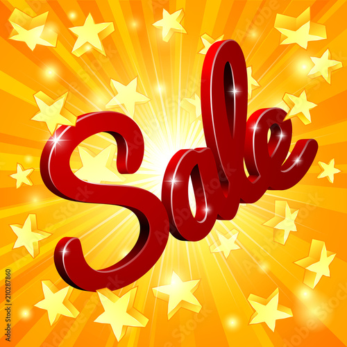 Sale Sign Star Background