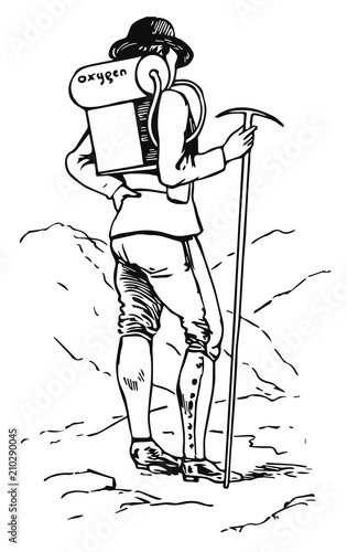 hiker #vector #isolated Wanderer