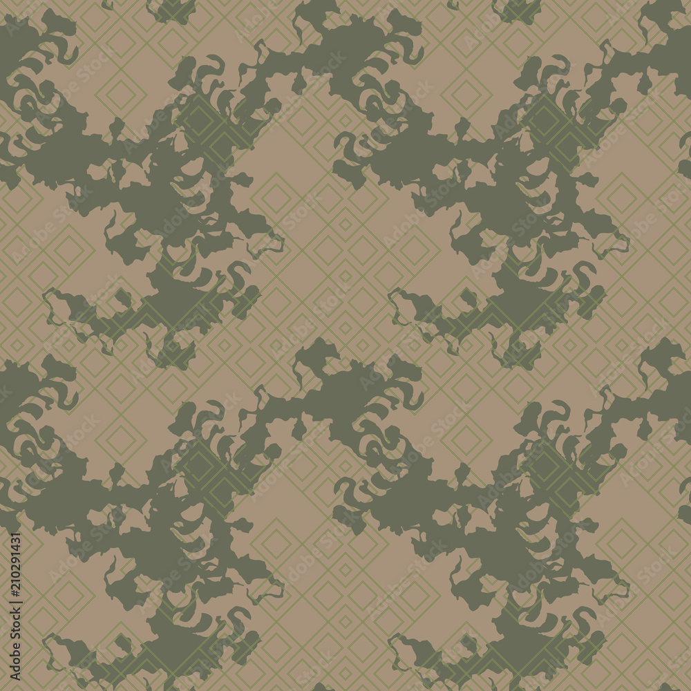 custom made wallpaper toronto digitalMilitary camouflage seamless pattern in green and brown colors