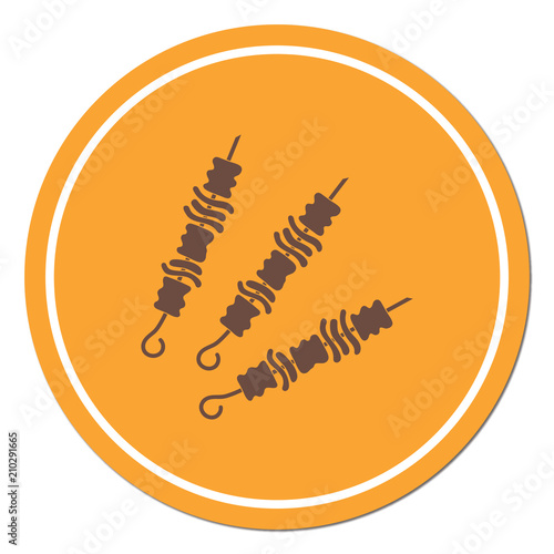 Grilled kebab icon