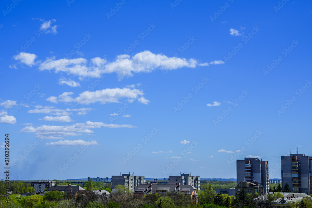 Aerial view on a city Kremenchug in Ukraine
