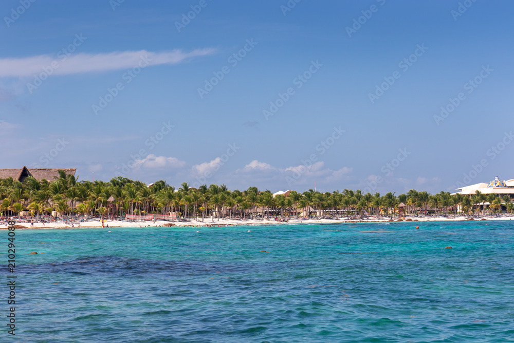 Wonderful, turquoise Caribbean Sea, Cancun, Mexico