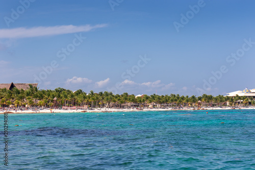 Wonderful  turquoise Caribbean Sea  Cancun  Mexico