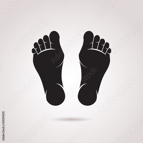 Human foot vector icon. 