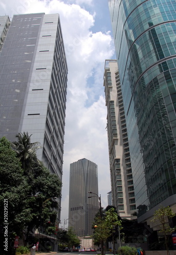 Skyscrapers in business district in Kuala Lumpur, Malaysia